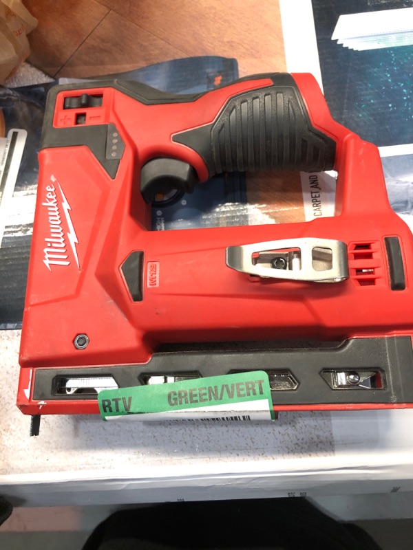 Photo 2 of Milwaukee M12 12-Volt Lithium-Ion Cordless 3/8 in. Crown Stapler (Tool-Only)