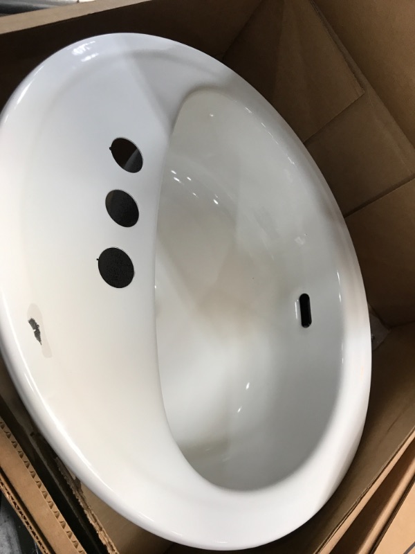 Photo 2 of Bootz Industries Laurel Round Drop-In Bathroom Sink in White