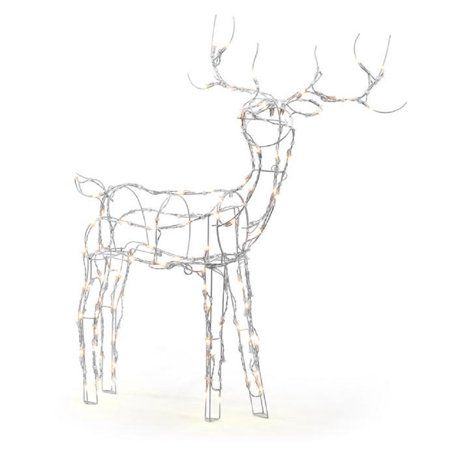 Photo 1 of  Home Accents Holiday 52 in. 120-Light LED White Wire Reindeer