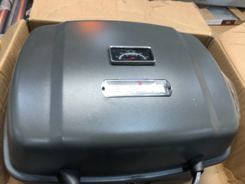 Photo 2 of 1-Burner Portable Propane Gas Table Top Grill in Black
