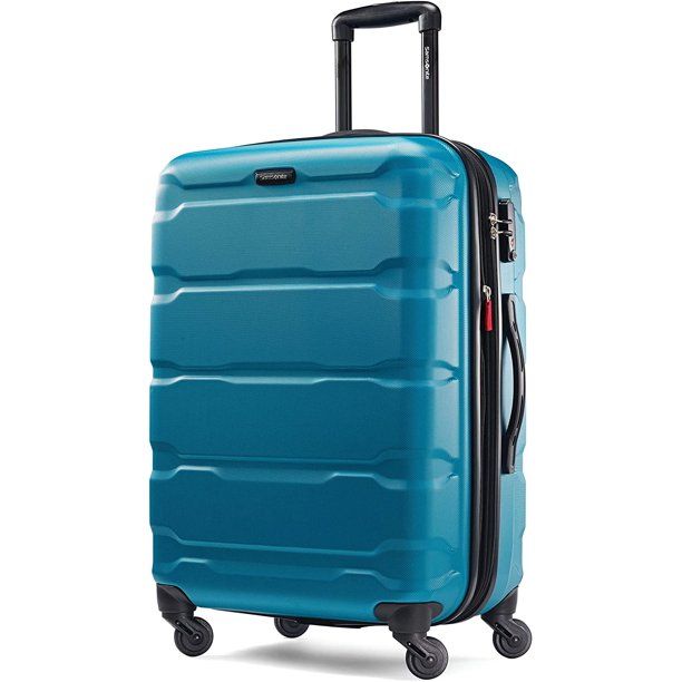 Photo 1 of Samsonite Omni PC Hardside Expandable Luggage with Spinner Wheels, Caribbean Blue, Checked-Medium 24-Inch
CODE 000