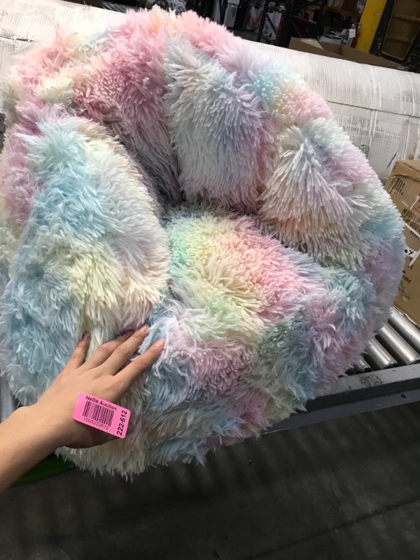 Photo 2 of Delta Children Snuggle Foam Filled Chair, Toddler Size (for Kids Up to 6 Years Old), Tie Dye
