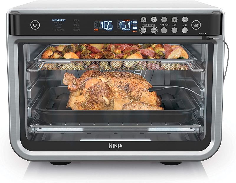 Photo 1 of ***PARTS ONLY*** Ninja DT251 Foodi 10-in-1 Smart XL Air Fry Oven, Bake, Broil, Toast, Air Fry, Air Roast, Digital Toaster, Smart Thermometer, True Surround Convection, includes Recipe Book, 1800 Watts, Steel Finish
