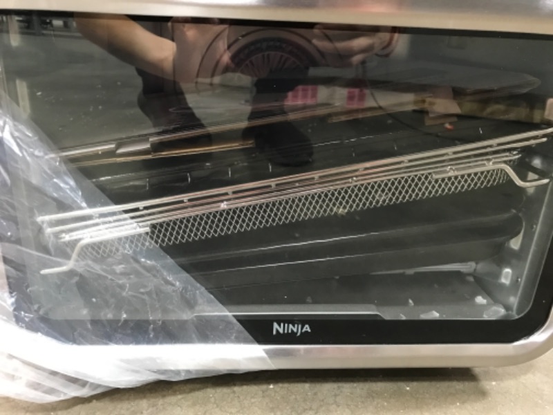 Photo 4 of ***PARTS ONLY*** Ninja DT251 Foodi 10-in-1 Smart XL Air Fry Oven, Bake, Broil, Toast, Air Fry, Air Roast, Digital Toaster, Smart Thermometer, True Surround Convection, includes Recipe Book, 1800 Watts, Steel Finish
