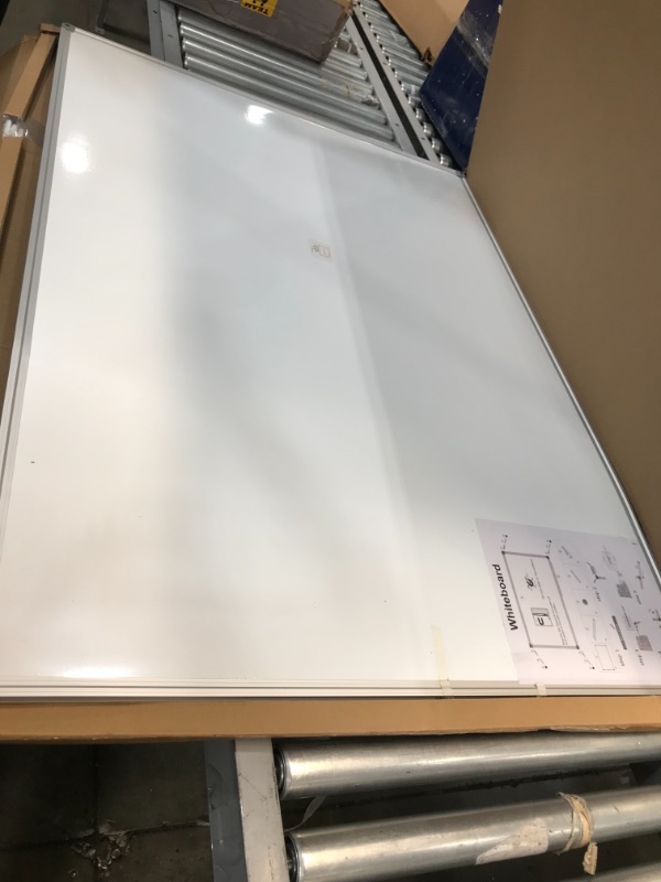 Photo 2 of 48 x 36-in Magnetic Dry Erase Board with Pen Tray| Aluminum Frame Portable Wall Large Whiteboard Message Presentation Board for Office & Classroom
