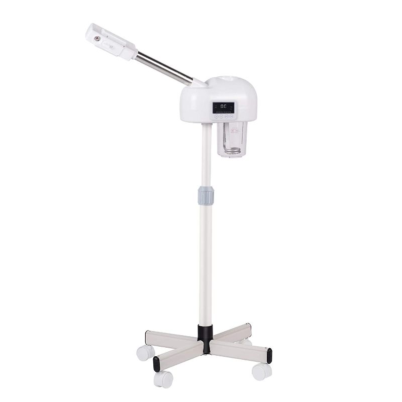 Photo 1 of **DAMAGED AND INCOMPLETE**
AceFox LCD Ozone Facial Steamer Digital for Clean Skin, Skin Care Use at Home, Beauty Salon, Spa with Hot Mist, Timer Function, Adjustable Height and Rolling Wheels
