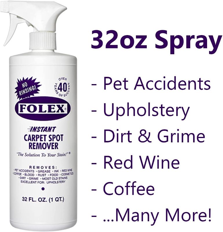 Photo 1 of 2 Bottles of FOLEX Instant Carpet Spot Remover | Instant Rug, Upholstery, and Spot Carpet Stain Remover Kit, 32oz
