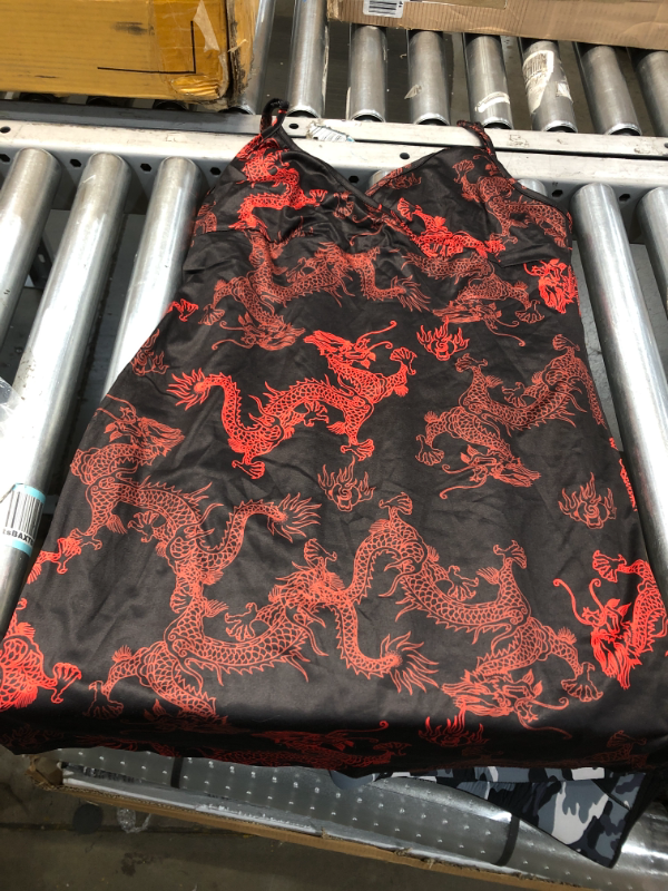 Photo 2 of Dragon Print Bodycon Cami Dress, XL
