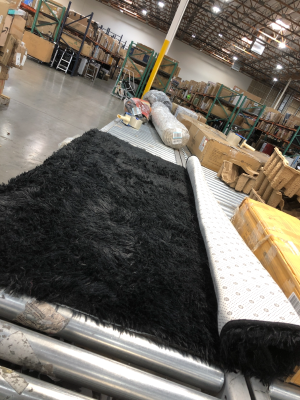 Photo 2 of 5x8 Area Rug for Living Room, Fluffy Area Rug Shaggy Area Rug, Faux Fur Rug for Bedroom, Plush Large Area Rug, Fuzzy Rug for Boys Girls Kids Nursery Dorm Room, Machine Washable Furry Rug