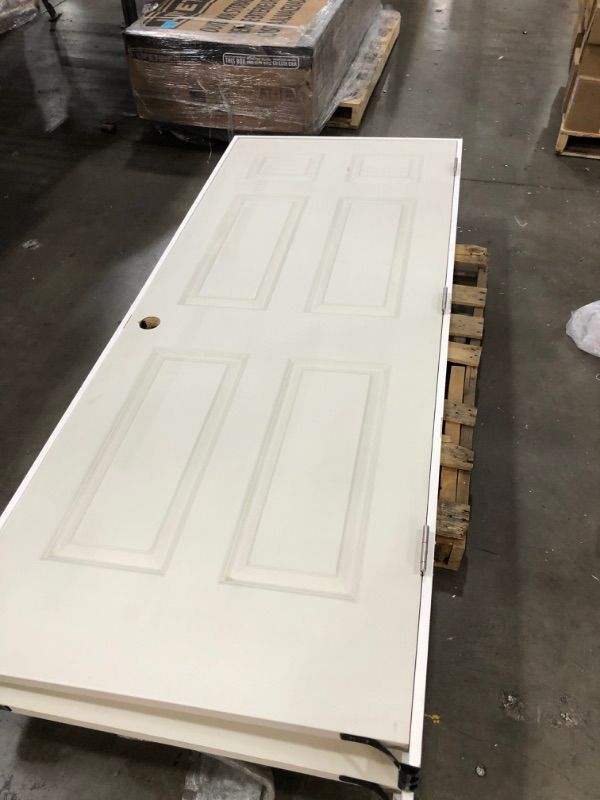 Photo 2 of 30 in. x 80 in. Colonist Primed Right-Hand Textured Solid Core Molded Composite MDF Single Prehung Interior Door
