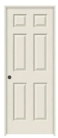 Photo 1 of 30 in. x 80 in. Colonist Primed Right-Hand Textured Solid Core Molded Composite MDF Single Prehung Interior Door
