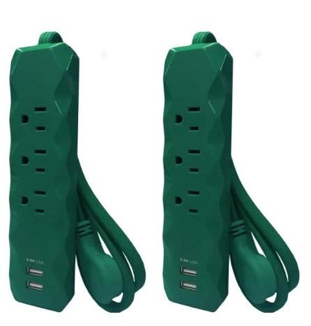 Photo 1 of 3-Outlets 2 USB Green Surge (8-Pack)
