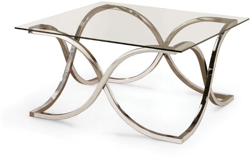 Photo 1 of ***incomplete*** Coaster Living Room Contemporary Nickel Coffee Table 701918 /GLASS ONLY
