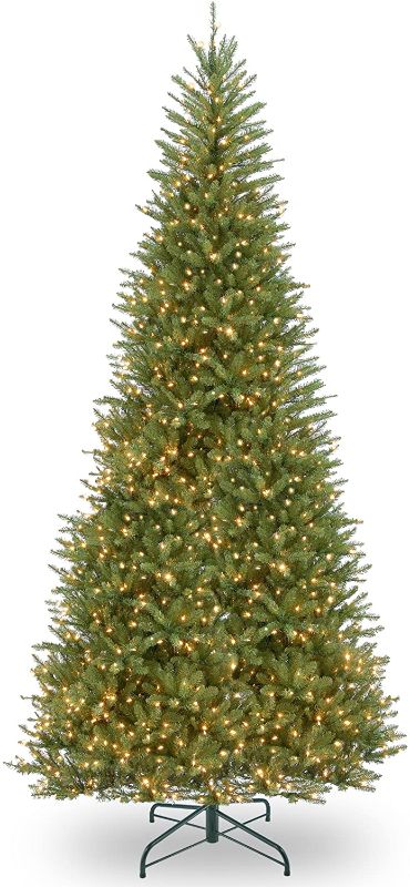 Photo 1 of **PARTS ONLY, INCOMPLETE**
National Tree Company Pre-Lit Artificial Slim Christmas Tree, Green, Dunhill Fir, White Lights, Includes Stand, 12 Feet
