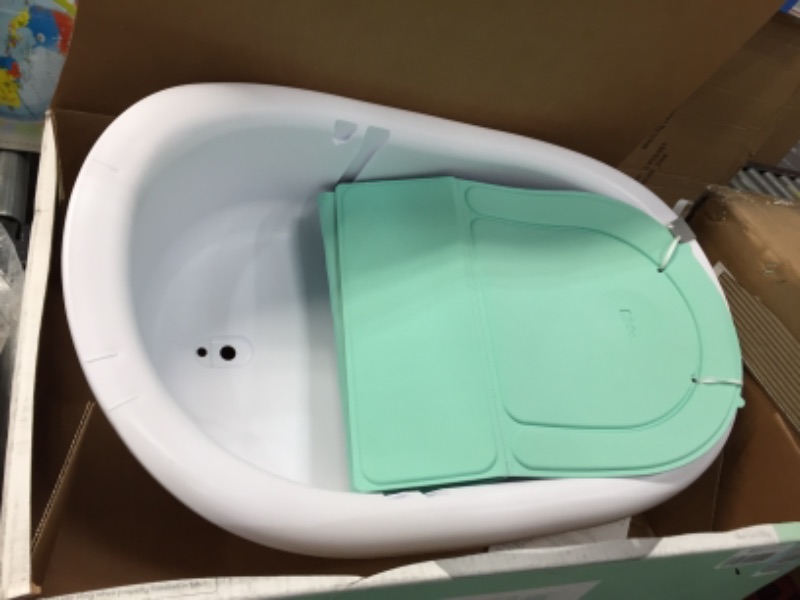 Photo 2 of 4-in-1 Grow-with-Me Bath Tub by Frida Baby Transforms Infant Bathtub to Toddler Bath Seat with Backrest for Assisted Sitting in Tub
