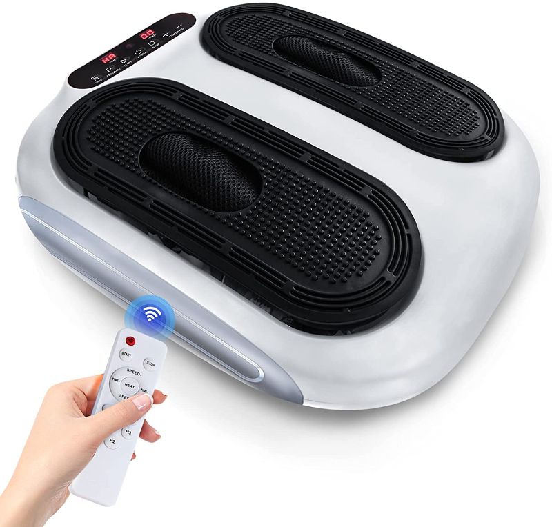 Photo 1 of UBETO Vibration Foot Massager with Heat, Adjustable Speed & Program with Rolling Massage for Blood Circulation Improvement and Chronic Pain Relief-White
