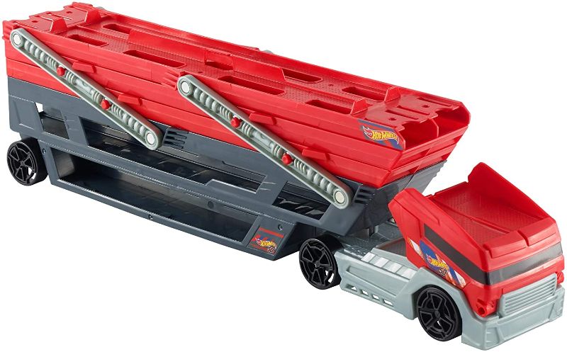 Photo 1 of Hot Wheels Mega Hauler Truck [Amazon Exclusive], Red
