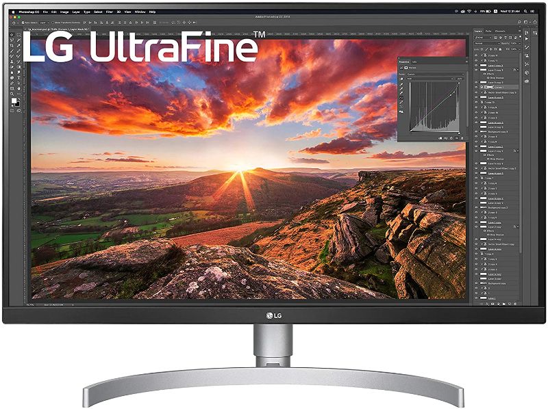 Photo 1 of TESTED TURNS ON**
LG 27UN850-W Ultrafine UHD (3840 x 2160) IPS Display, VESA DisplayHDR 400, sRGB 99% Color, USB-C with 60W Power Delivery, 3-Side Virtually Borderless Design, Height/Pivot/Tilt Adjustable Stand
