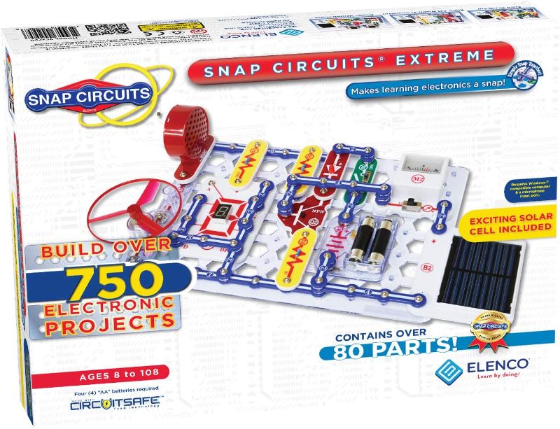 Photo 1 of Elenco Snap Circuits Extreme SC-750 Electronics Exploration Kit | Over 750 Projects | Full Color Project Manual | 80+ Snap Circuits Parts | STEM Educational Toy For Kids 8+