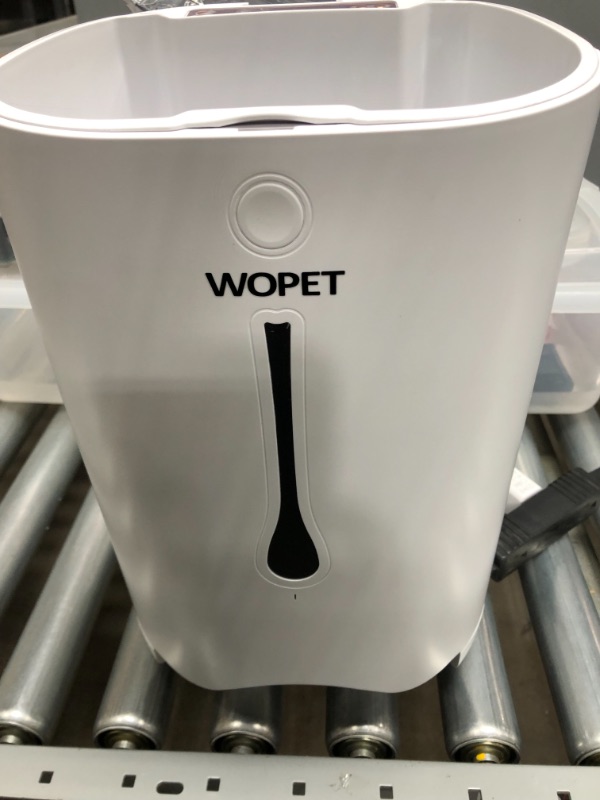 Photo 1 of WOPET Automatic Pet Feeder Food Dispenser for Cats and Dogs–Features: Distribution Alarms, Portion Control, Voice Recorder, & Programmable Timer for up to 4 Meals per Day