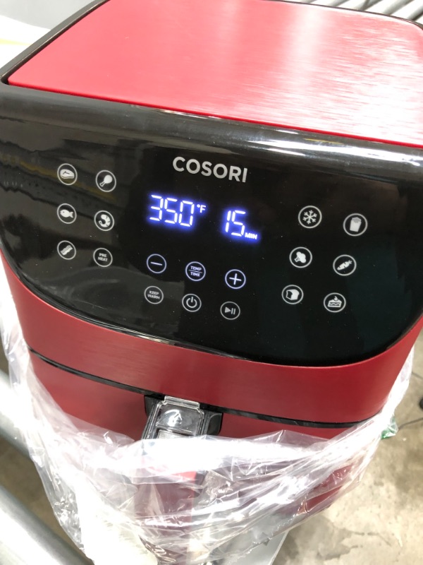 Photo 3 of COSORI Air Fryer Max XL with 100 Recipes Electric Hot Oven Oilless Cooker LED Touch Screen with 13 Cooking Functions, Preheat and Shake Reminder, Nonstick Basket, 5.8 QT, Red