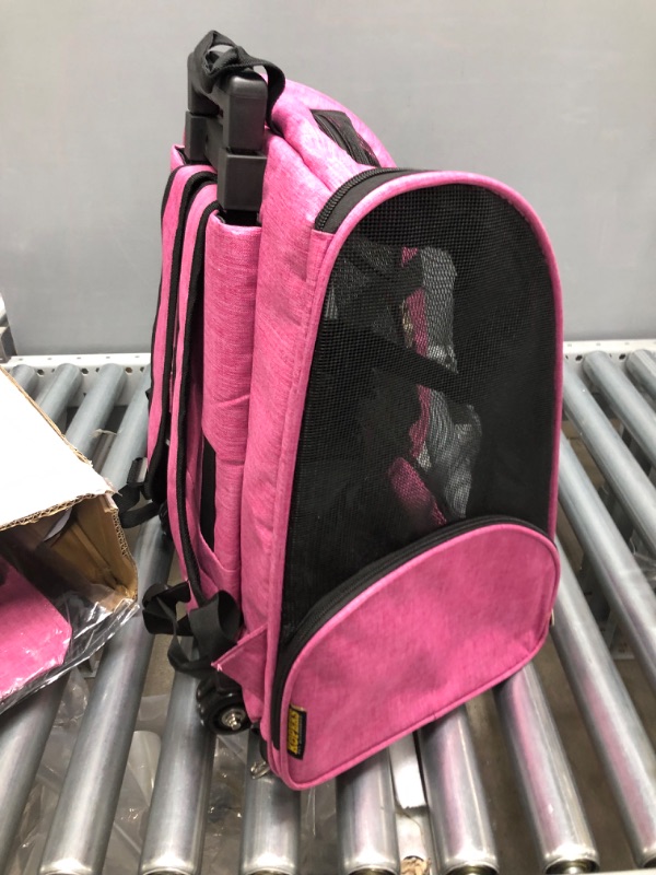 Photo 1 of KOPEKS Deluxe Backpack Pet Travel Carrier with Double Wheels
