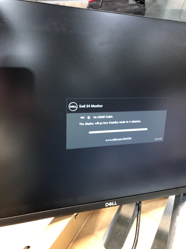 Photo 3 of Dell S2421H 24 Inch Full HD 1080p Monitor, IPS Ultra-Thin Bezel, 2 x HDMI Ports, Built-in Speakers, Silver
//previously open //dirty //tested power ON 