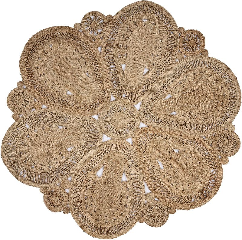 Photo 1 of 
LR Resources Jute LR12029-NAT40RD Natural Round X 4 ft Indoor Area Rug, 4' x 4'