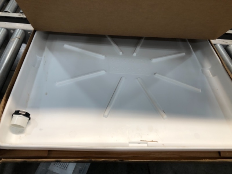 Camco Washing Machine Drain Pan for Stackable Units with PVC Fitting