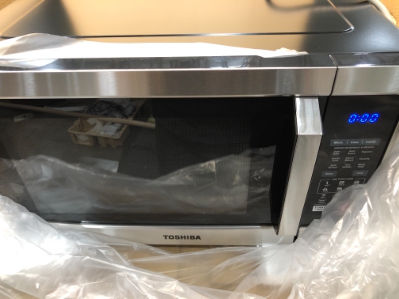 Photo 2 of Toshiba EC042A5C-SS Countertop Microwave Oven with Convection, Smart Sensor, Sound On/Off Function and LCD Display, 1.5 Cu.ft, Stainless Steel