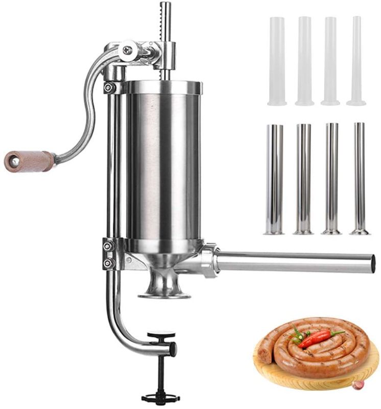 Photo 1 of ***PARTS ONLY*** MASTER FENG Sausage Stuffer, Stainless Steel Homemade Sausage Maker Vertical Meat Filling Kitchen Machine, Packed 8 Stuffing Tubes (2.5LBS/1.5L)
//MISSING COMPONENTS 