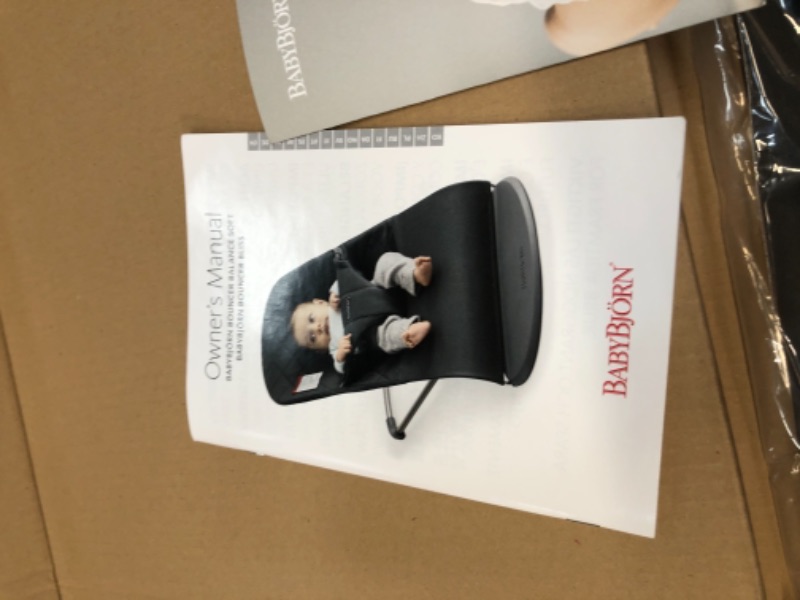 Photo 1 of BabyBjörn Bouncer Balance Soft, Cotton/Jersey, Dark Gray/Gray (005084US)