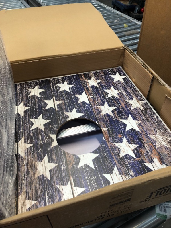 Photo 1 of GoSports LED American Flag Cornhole Set, Regulation Size
//dented //missing parts & scews