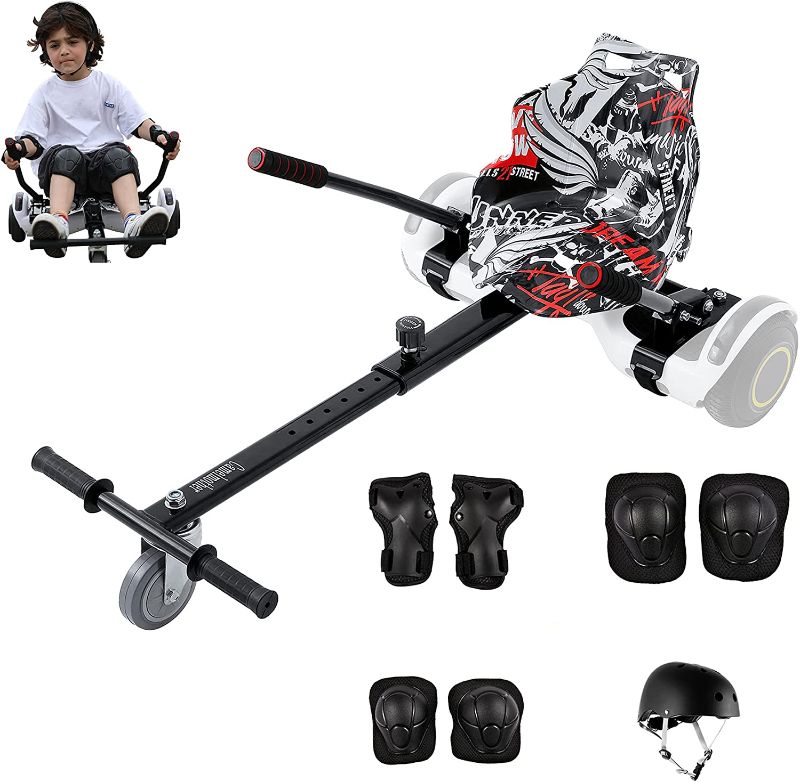Photo 1 of Camelmother Hoverboard Seat Attachment Transform Your Hoverboard into Go Kart for Kids or Adults,Adjustable Hoverboard Accessories for Self Balancing Scooter
