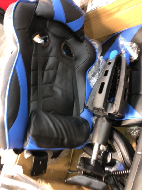 Photo 2 of Respawn RSP-110 Racing Style Gaming, Reclining Ergonomic Chair with Footrest, Blue