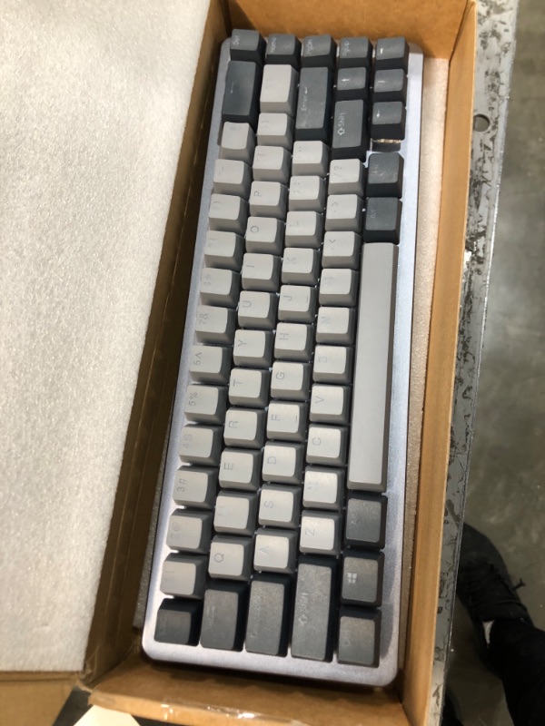 Photo 2 of Drop ALT Mechanical Keyboard — 65% (67 Key) Gaming Keyboard, Hot-Swap Switches, Programmable Macros, RGB LED Backlighting, USB-C, Doubleshot PBT, Aluminum Frame (Kaihua Box White, Gray)
