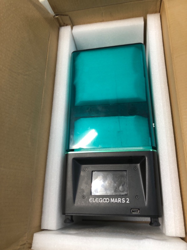 Photo 4 of ELEGOO Mars 2 Mono MSLA 3D Printer UV Photocuring LCD Resin 3D Printer with 6.08 inch 2K Monochrome LCD, Printing Size 129x80x150mm/5.1x3.1x5.9inch, Green Cover
