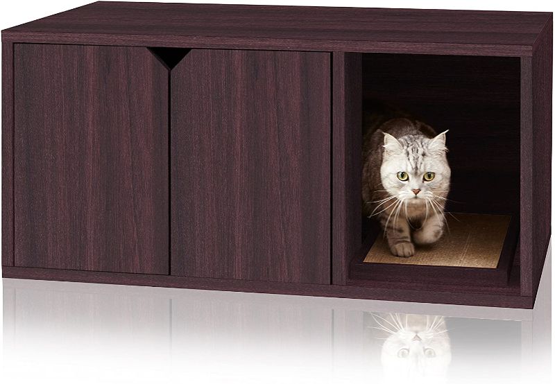 Photo 1 of Way Basics Eco Cat Litter Box Enclosure Modern Cat Furniture (Tool-Free Assembly and Uniquely Crafted from Sustainable Non Toxic zBoard Paperboard)
 20.5" H : 16.9" W : 35.8" 