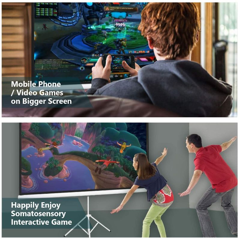 Photo 1 of Neewer Portable Projector GREEN Screen Tripod Stand - Mobile Projection Screen, Lightweight Carry and Durable Easy Pull Assemble System for Schools Meeting Conference Indoor Outdoor Use, 75 Inch
