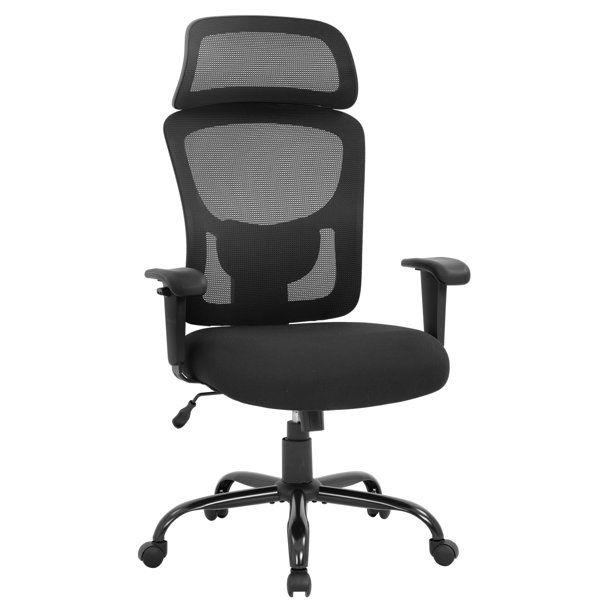 Photo 1 of PARTS ONLY.
Big and Tall Office Chair 400lbs Wide Seat Mesh Rolling Swivel Task Chair(Black)
