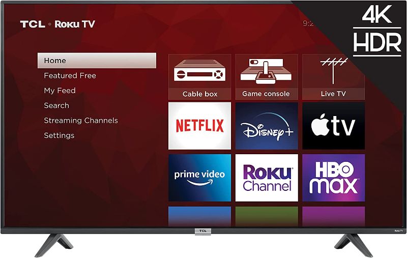 Photo 1 of TCL 65-inch Class 4-Series 4K UHD HDR Smart Roku TV – 65S435, 2021 Model
