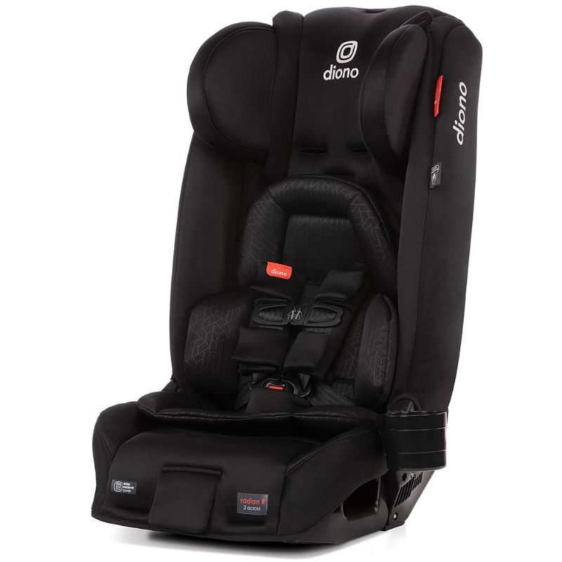 Photo 1 of Diono Radian 3RXT, 4-in-1 Convertible Extended Rear and Forward Facing Convertible Car Seat, Steel Core, 10 Years 1 Car Seat, Ultimate Safety and Protection, Slim Design - Fits 3 Across, Jet Black
