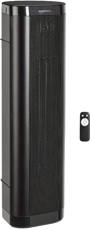 Photo 1 of Amazon Basics 22" 1500W Portable Ceramic Tower Space Heater with Remote, 2 Heat Settings
