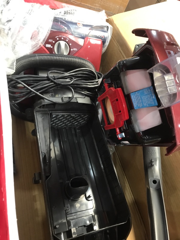 Photo 3 of Hoover WindTunnel Max Bagged Upright Vacuum Cleaner, with HEPA Media Filtration, 30ft. Power Cord, UH30600, Red
