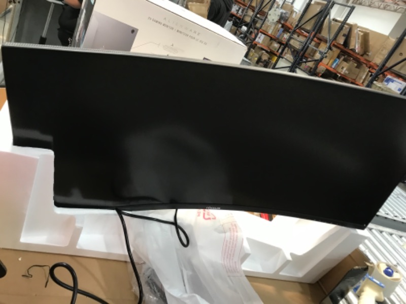 Photo 4 of Nixeus EDG 34” Ultrawide 3440 x 1440 AMD Radeon FreeSync Certified 144Hz 1500R Curved Gaming Monitor with Tilt Only Stand (NX-EDG34S)
