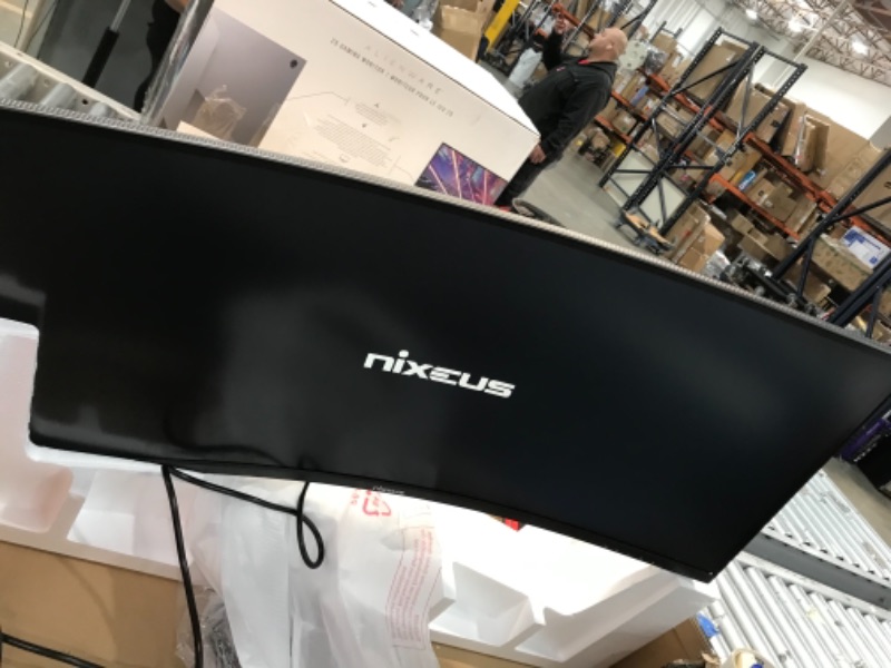 Photo 2 of Nixeus EDG 34” Ultrawide 3440 x 1440 AMD Radeon FreeSync Certified 144Hz 1500R Curved Gaming Monitor with Tilt Only Stand (NX-EDG34S)
