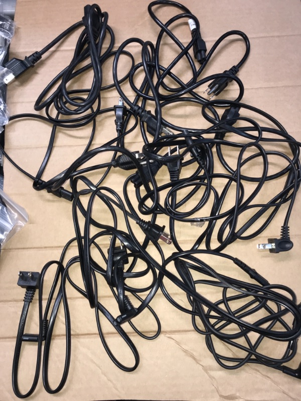 Photo 1 of SOLD AS IS !!! BUNDLE OF ASSORTED TV'S AND MONITOR'S POWER CORDS (DIFFERENT MODELS)