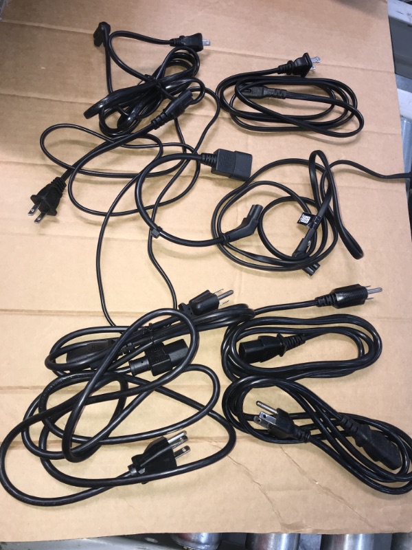 Photo 2 of SOLD AS IS !!! BUNDLE OF ASSORTED TV'S AND MONITOR'S POWER CORDS (DIFFERENT MODELS)