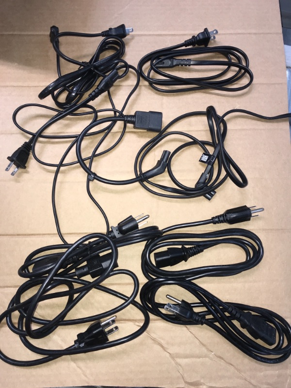 Photo 1 of SOLD AS IS !!! BUNDLE OF ASSORTED TV'S AND MONITOR'S POWER CORDS (DIFFERENT MODELS)