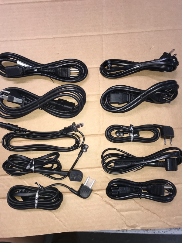 Photo 1 of SOLD AS IS !!! BUNDLE OF ASSORTED TV'S AND MONITOR'S POWER CORDS (DIFFERENT MODELS)